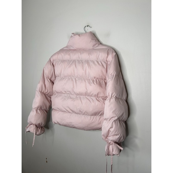 Wild Fable Collared Padded Zip Puffer Jacket Water Resistant Pink Women M New - Picture 8 of 9